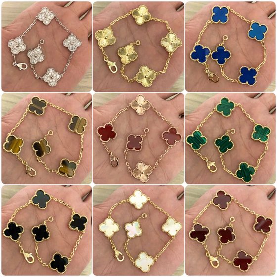 【Top Version】Lead-Free High-Quality Five-Flower Bracelet for Men and Women