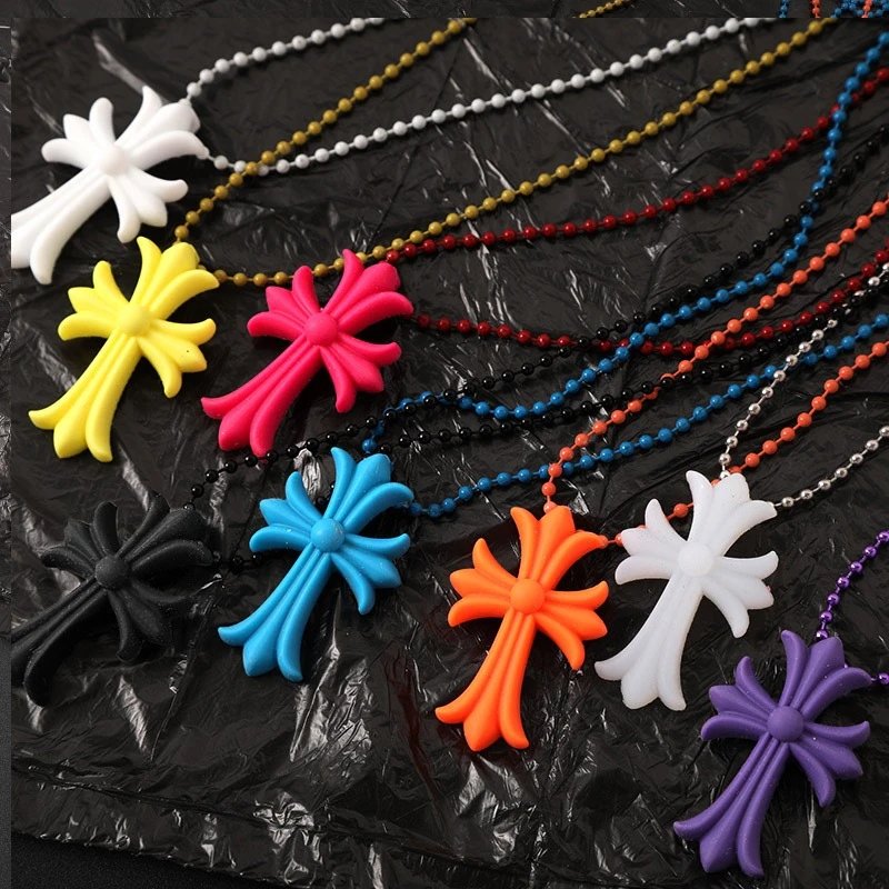 【Top version】Colored Resin Cross Necklace Limited Edition