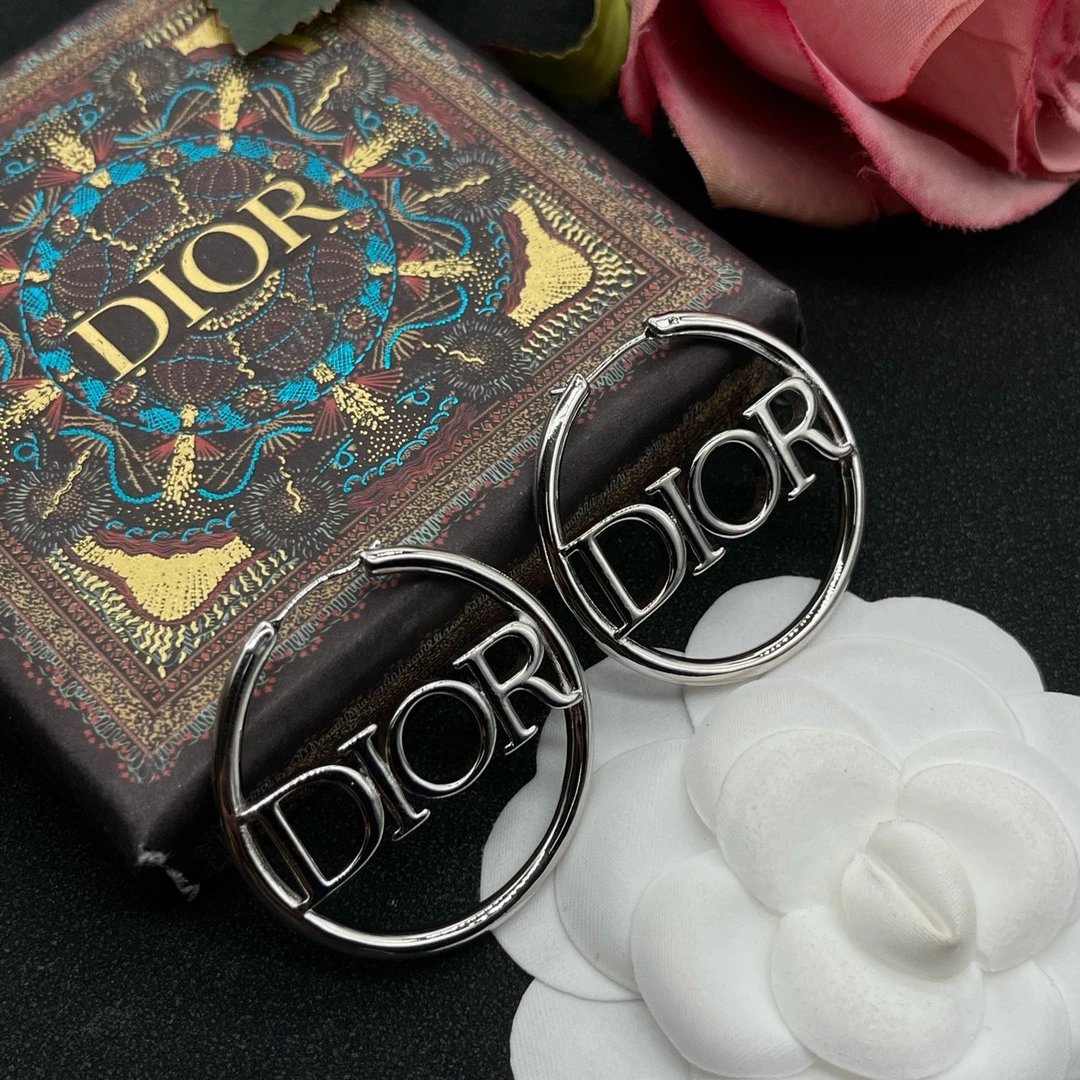 Dior Logo Hoop Earrings [5 sty