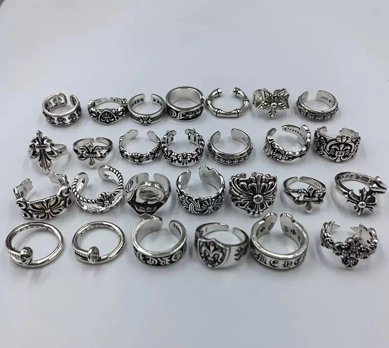 【Premium Edition】Lead-Free CH Lead-Free Cro New Retro Open-End Couple Rings