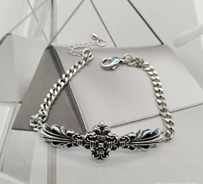 Winged Cross Charm Bracelet [1