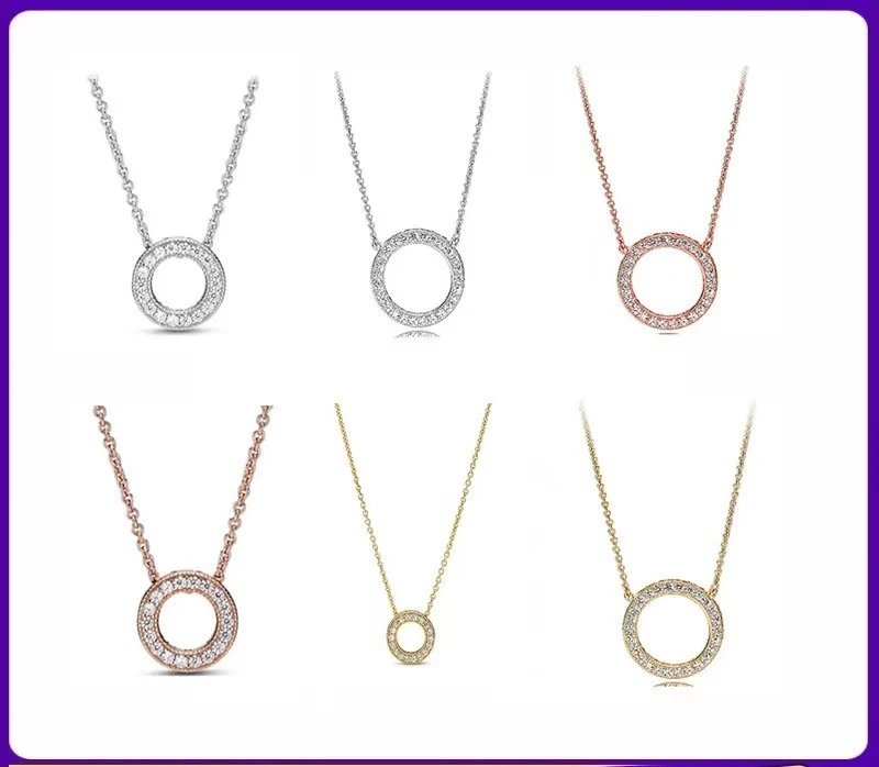 Elegant Circle Pendant Necklac