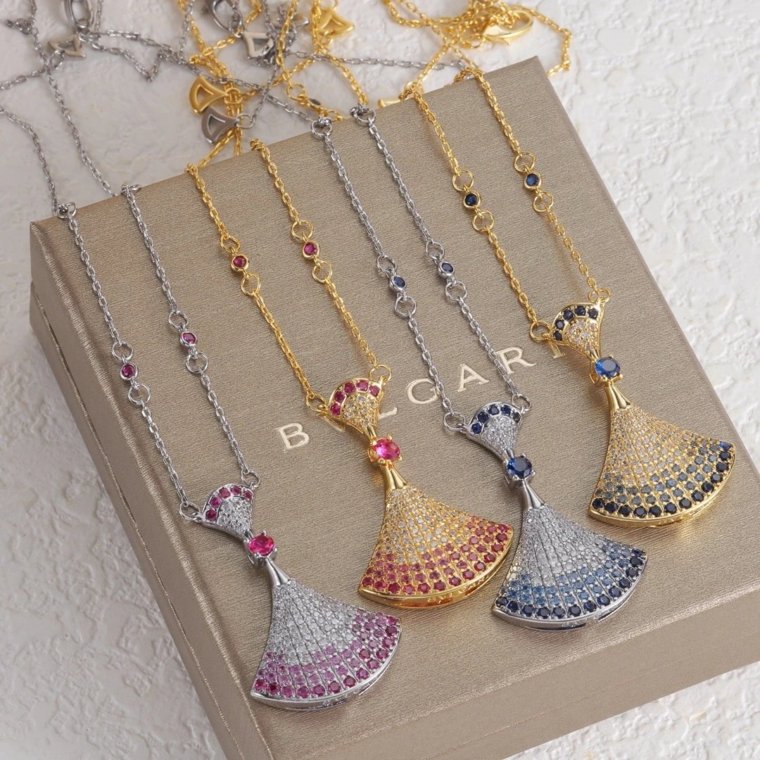 Bvlgari Fan Pendant Necklaces 