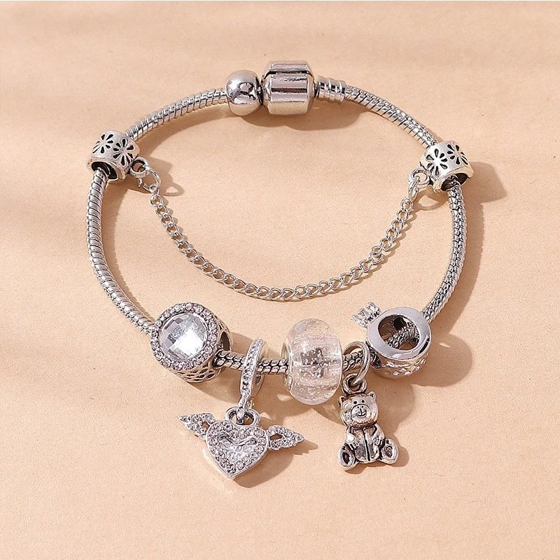 Charm Bracelet with Heart and 