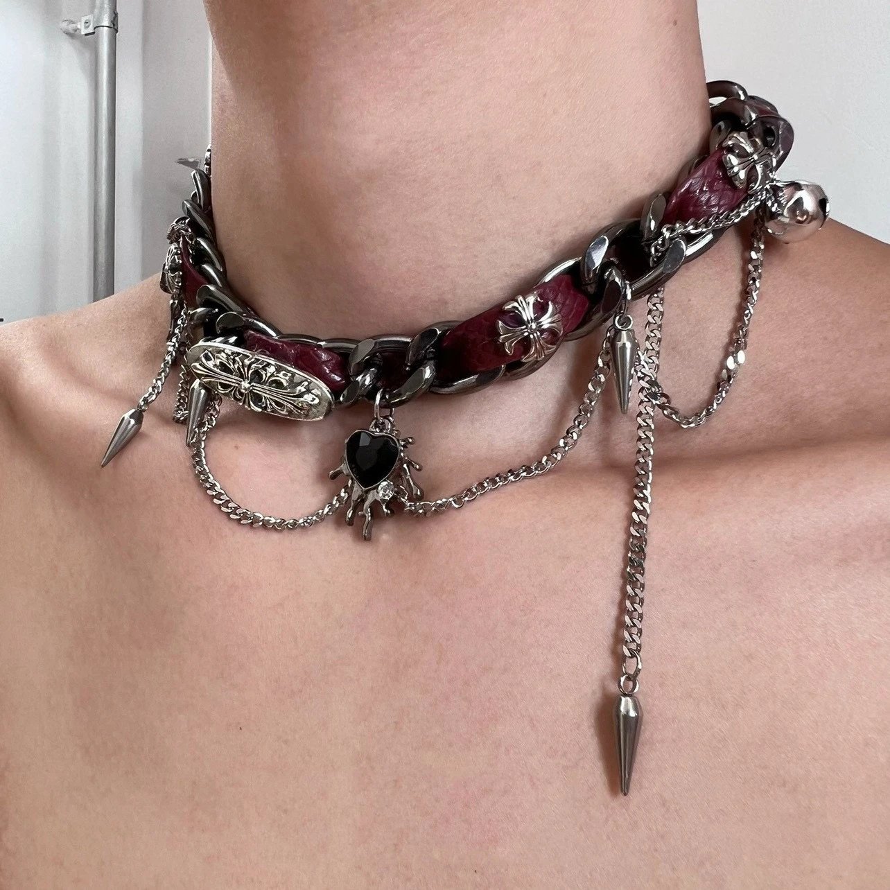 Gothic Chain Choker Necklace [