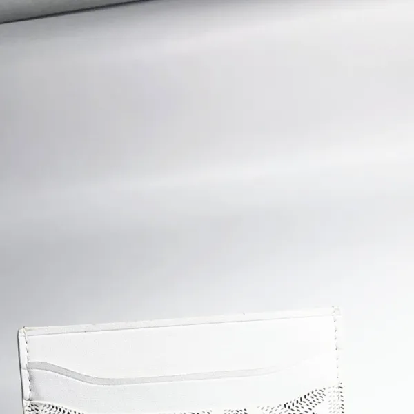 Design White Perforated Leather Card Holder - 1