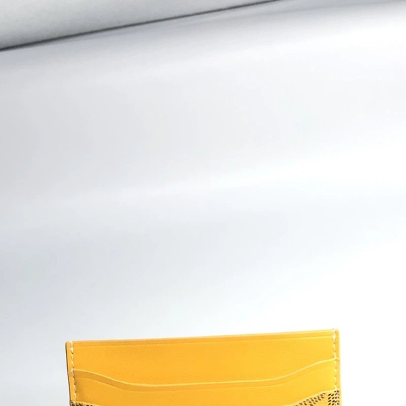 Card Holder Green Leather with Perforated Detail