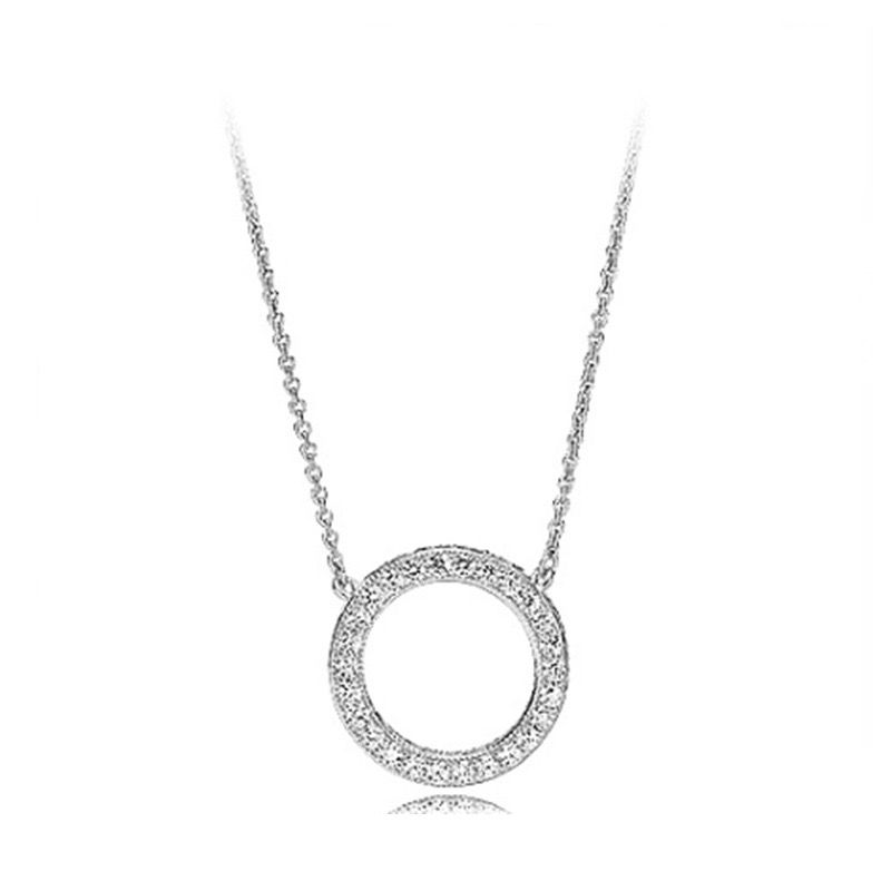 Elegant Circle Pendant Necklac