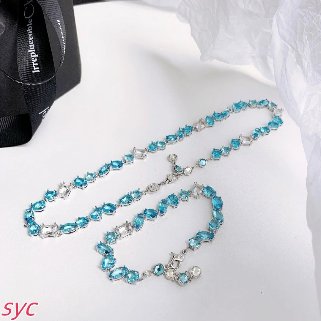 SYC Blue Crystal Necklace [3 s