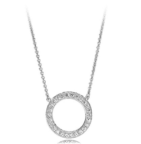 Elegant Circle Diamond Pendant
