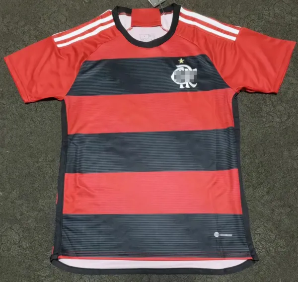 Flamengo Home Jersey Red Black Striped Football Shirt - 1