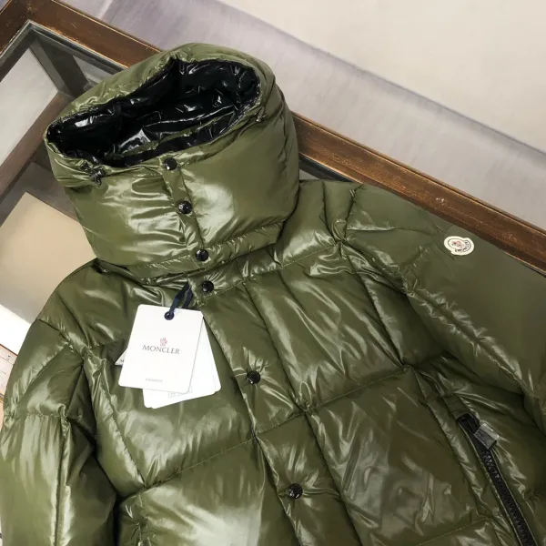 Moncler Maya Down Jacket Brown with Orange Lining - 8