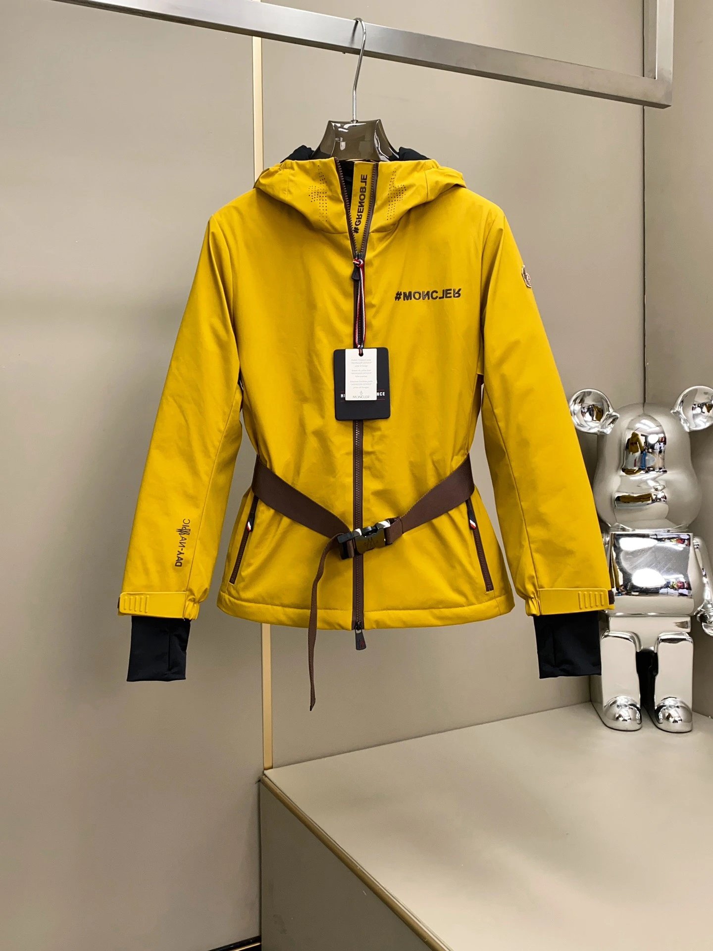 Moncler Grenoble #MONCLER Yellow Technical Ski Jacket - 1