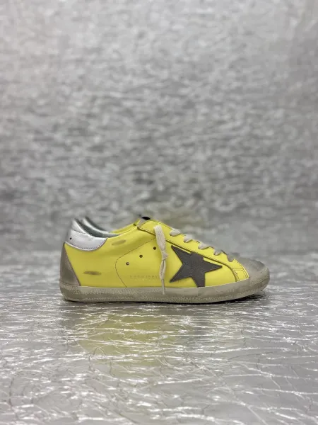 Golden Goose Superstar Yellow and Silver Leather Sneakers - 1