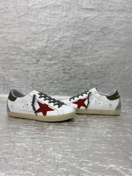Golden Goose Superstar White and Gray Leather Sneakers - 5