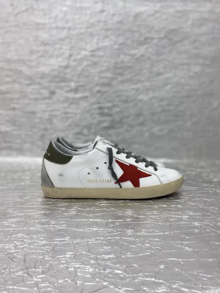 Golden Goose Superstar White and Gray Leather Sneakers - 3