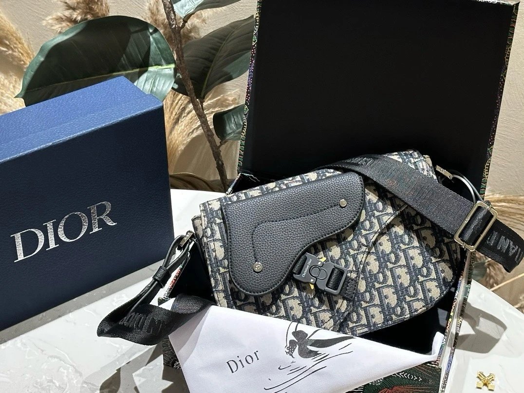 Dior Oblique Canvas Saddle Bag