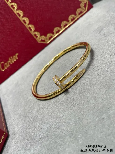 Cartier Juste un Clou Bracelet Gold with Pave Diamonds - 1