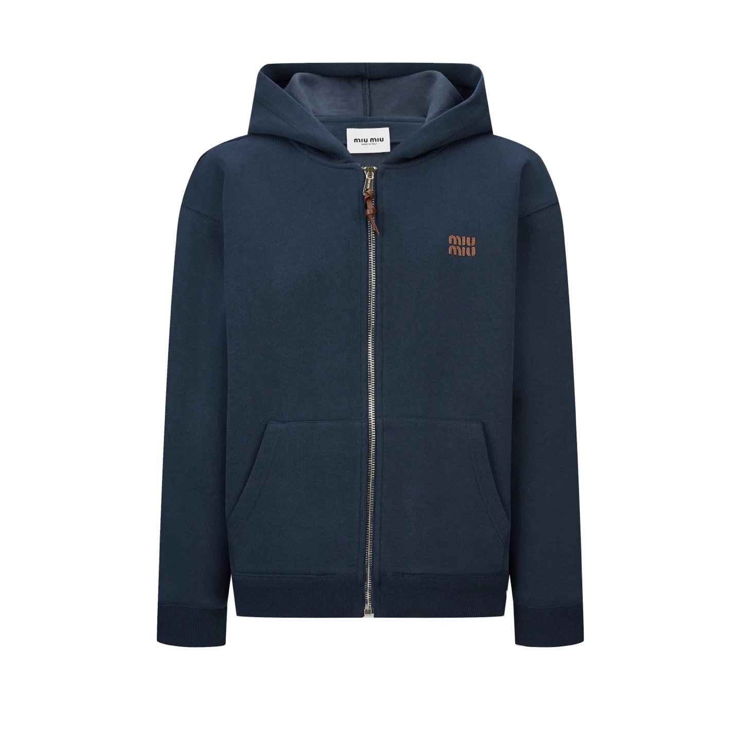 Miu Miu Embroidered Zip Hoodie