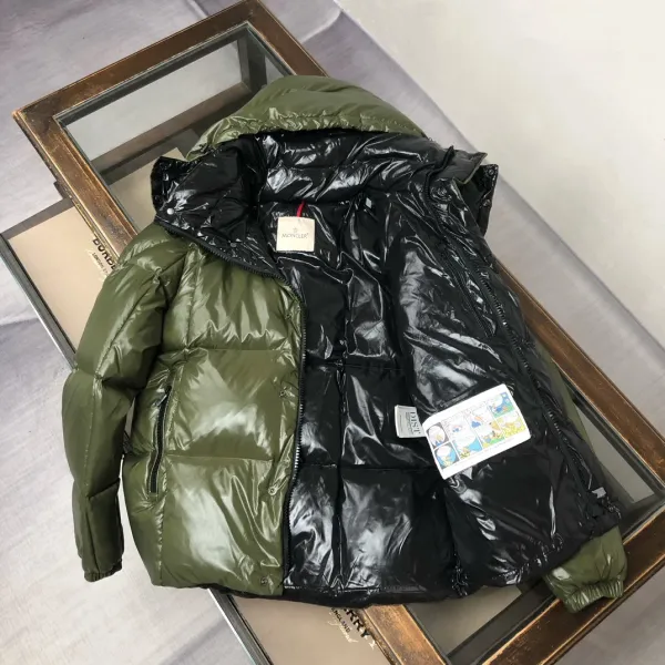 Moncler Maya Down Jacket Brown with Orange Lining - 7