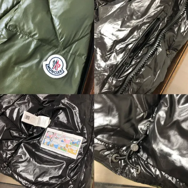 Moncler Maya Down Jacket Brown with Orange Lining - 13