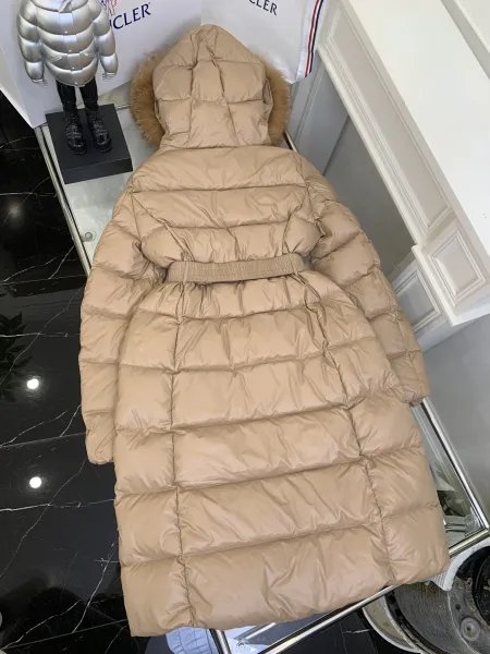 Moncler Grenoble Long Down Jacket Black with Fox Fur Hood - 7