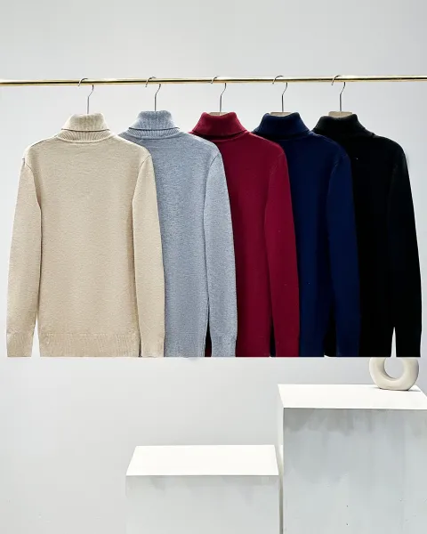 Moncler Logo Patch Turtleneck Sweater Beige - 5