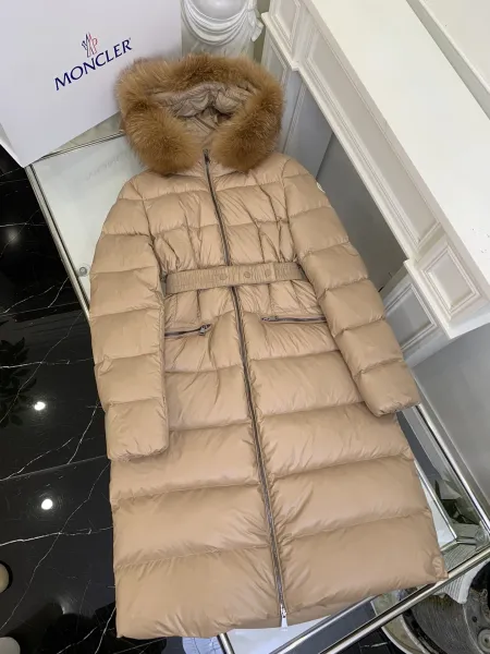 Moncler Grenoble Long Down Jacket Black with Fox Fur Hood - 4