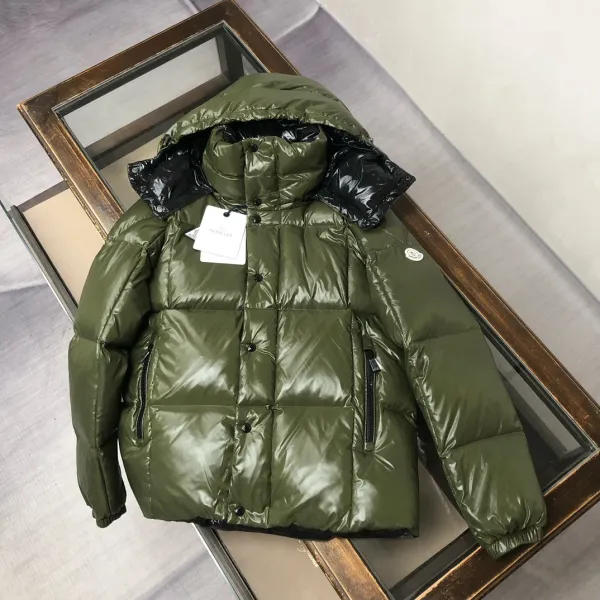 Moncler Maya Down Jacket Brown with Orange Lining - 6
