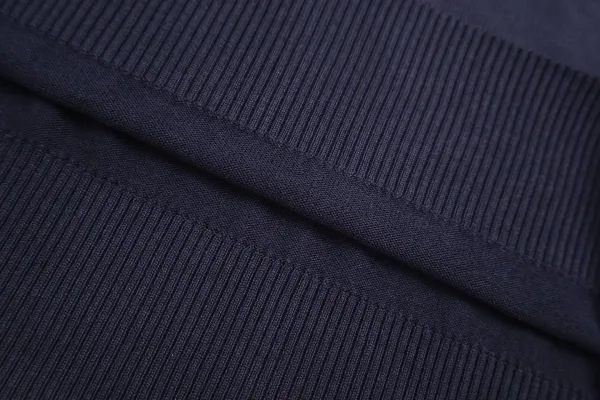 Moncler Grenoble Navy Knit Sweater with Red-White Cuff Stripes - 8