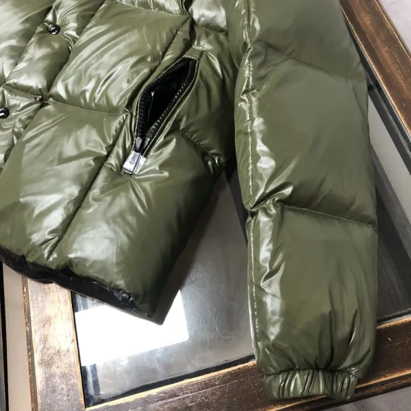 Moncler Maya Down Jacket Brown with Orange Lining - 11