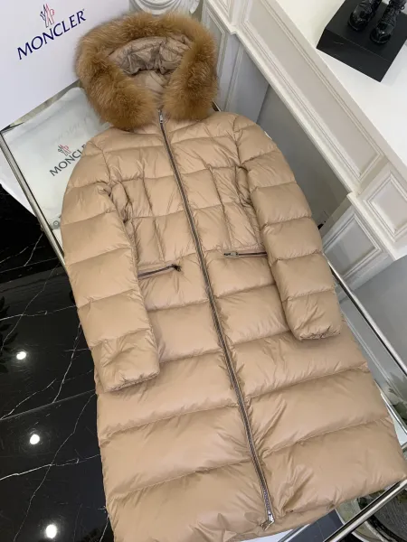 Moncler Grenoble Long Down Jacket Black with Fox Fur Hood - 8