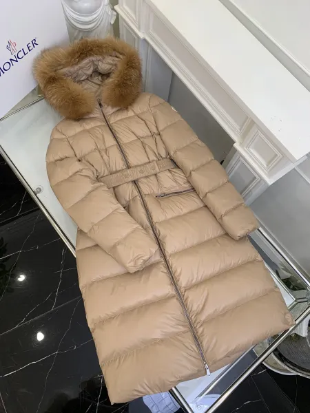 Moncler Grenoble Long Down Jacket Black with Fox Fur Hood - 5