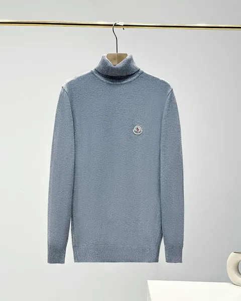 Moncler Logo Patch Turtleneck Sweater Beige - 6