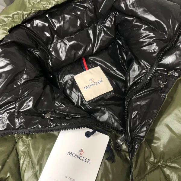 Moncler Maya Down Jacket Brown with Orange Lining - 9