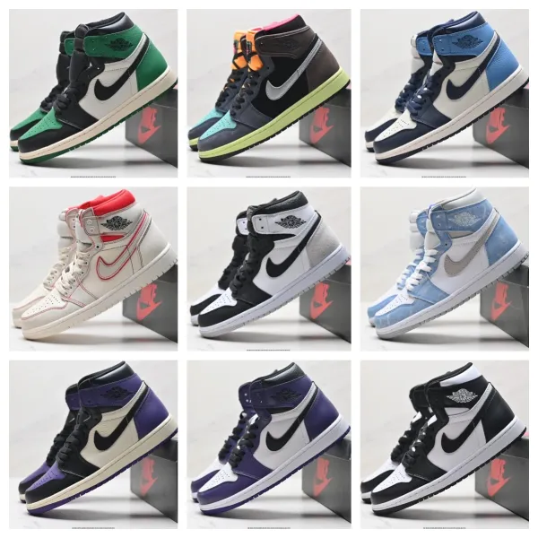 Air Jordan 1 High OG Pine Green Sneakers Basketball Shoes - 3