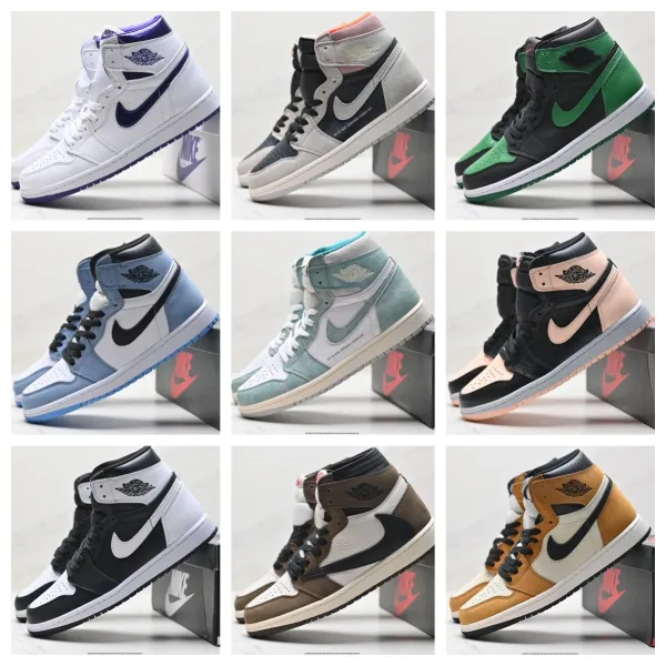 Air Jordan 1 High OG Pine Green Sneakers Basketball Shoes - 2
