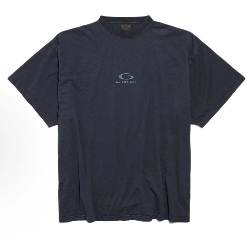 In Stock | In-House BAL Embroidered Small Logo Garment-Dyed Short-Sleeve T-Shirt