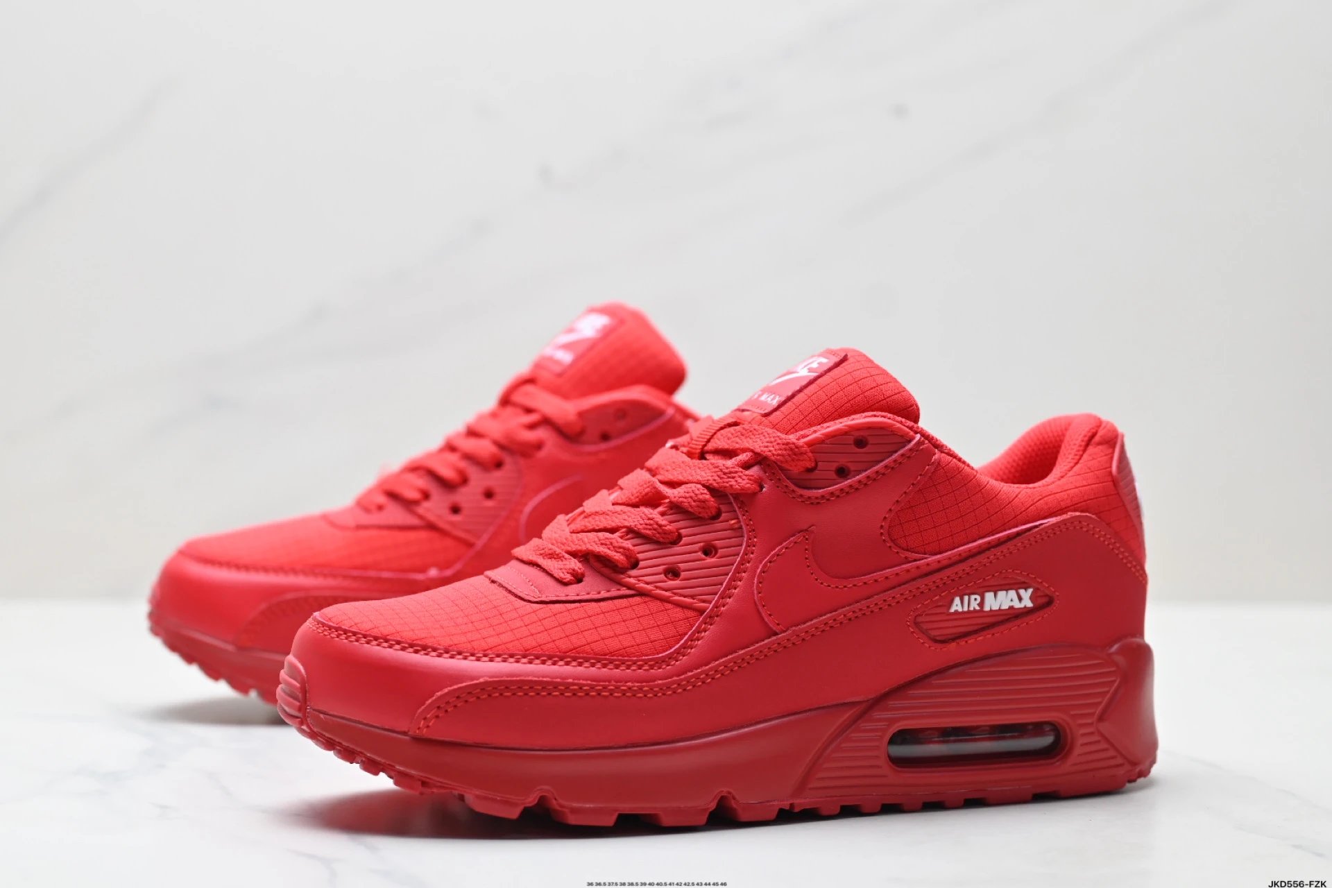 Nike Air Max 90 All Red Sneakers Men's Running Shoes - 136829