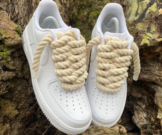 F*rce 1 Customized Hemp shoelaces Bigger lace hole