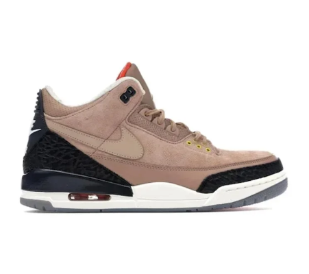 Air Jordan 3 Retro Tan Black Sneakers Men's Basketball Shoes - 136698