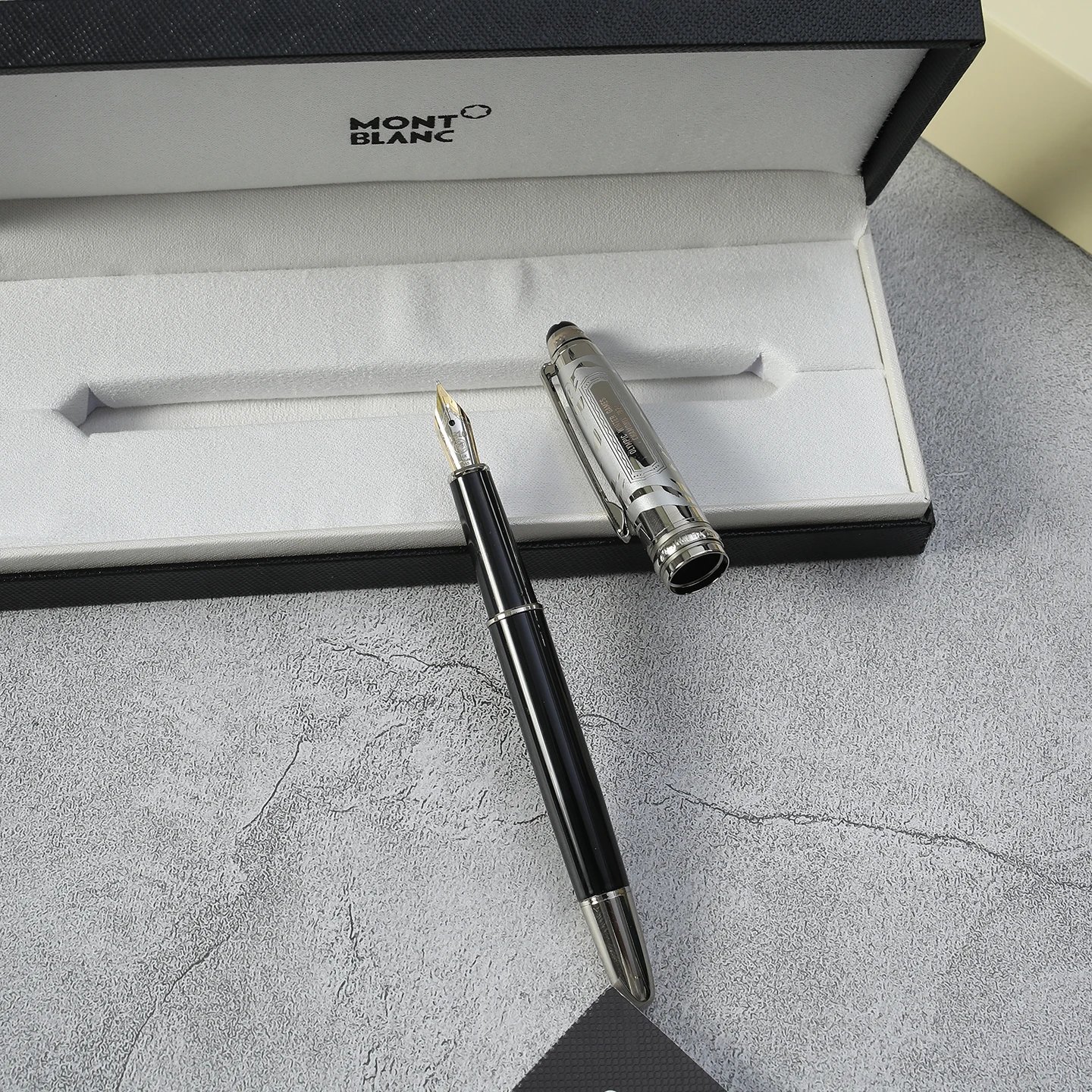 Olympic black silver fountain pen