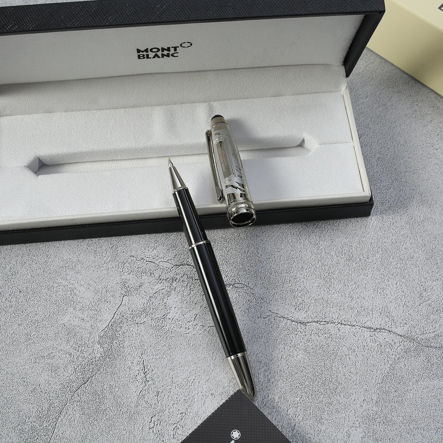 Olympic Black Silver Signature Pen
