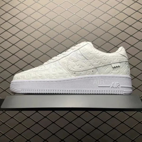Louis Vuitton x Nike Air Force 1 Low Monogram White Sneakers - 1