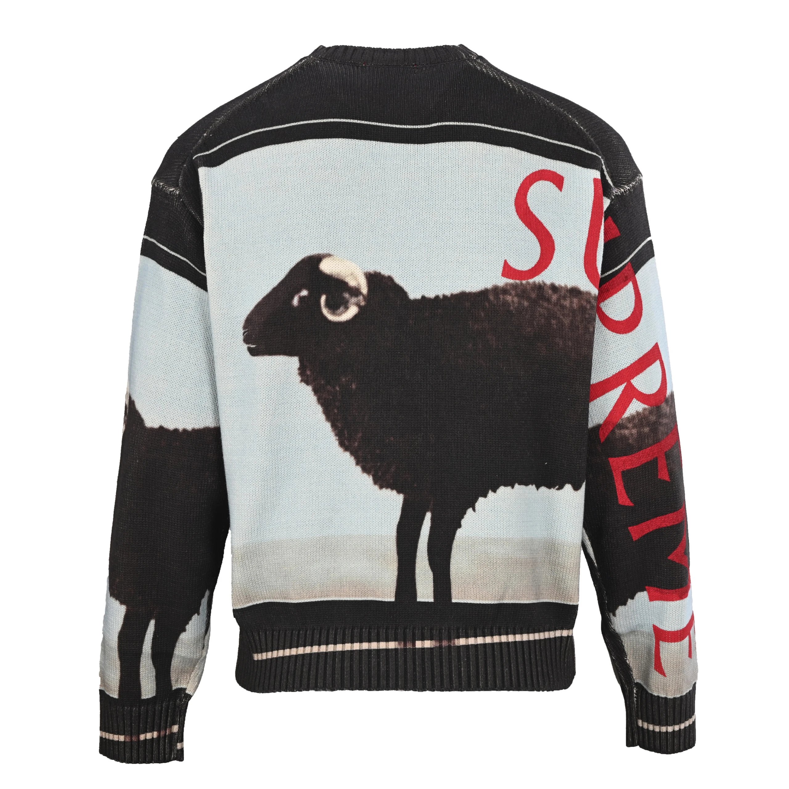 Supreme Sheep Print Knit Sweater Hoodie