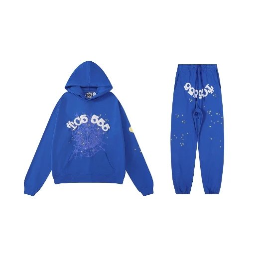 SP5DER Spider Graphic Hoodie and Sweatpants Set Charcoal Gray - 12