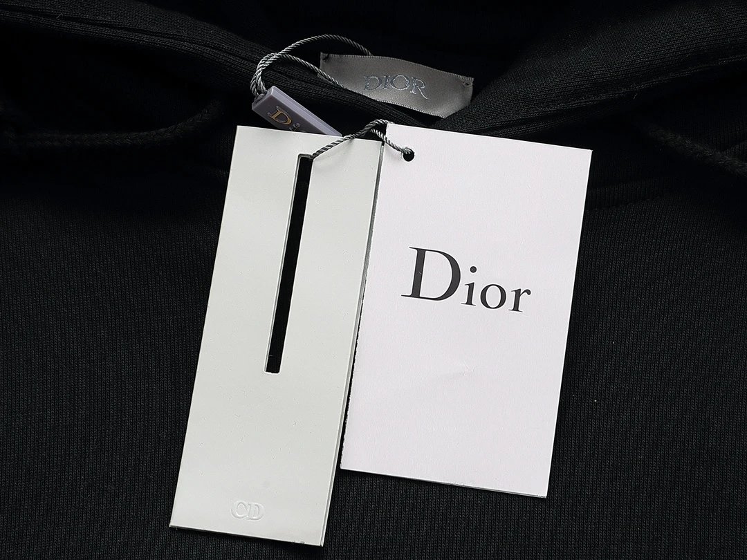 Dior Flower Logo Hoodie Navy - 8