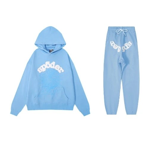 SP5DER Spider Graphic Hoodie and Sweatpants Set Charcoal Gray - 15