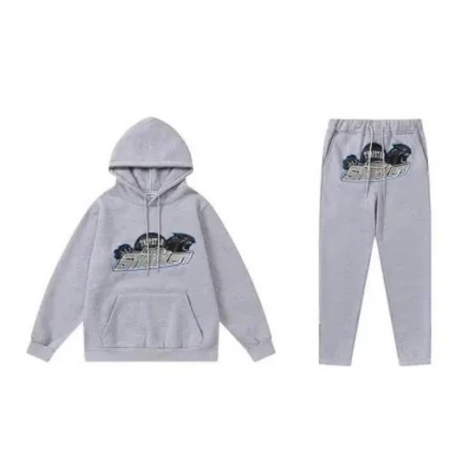 Design Bear Graphic Hoodie and Sweatpants Set Gray - 8