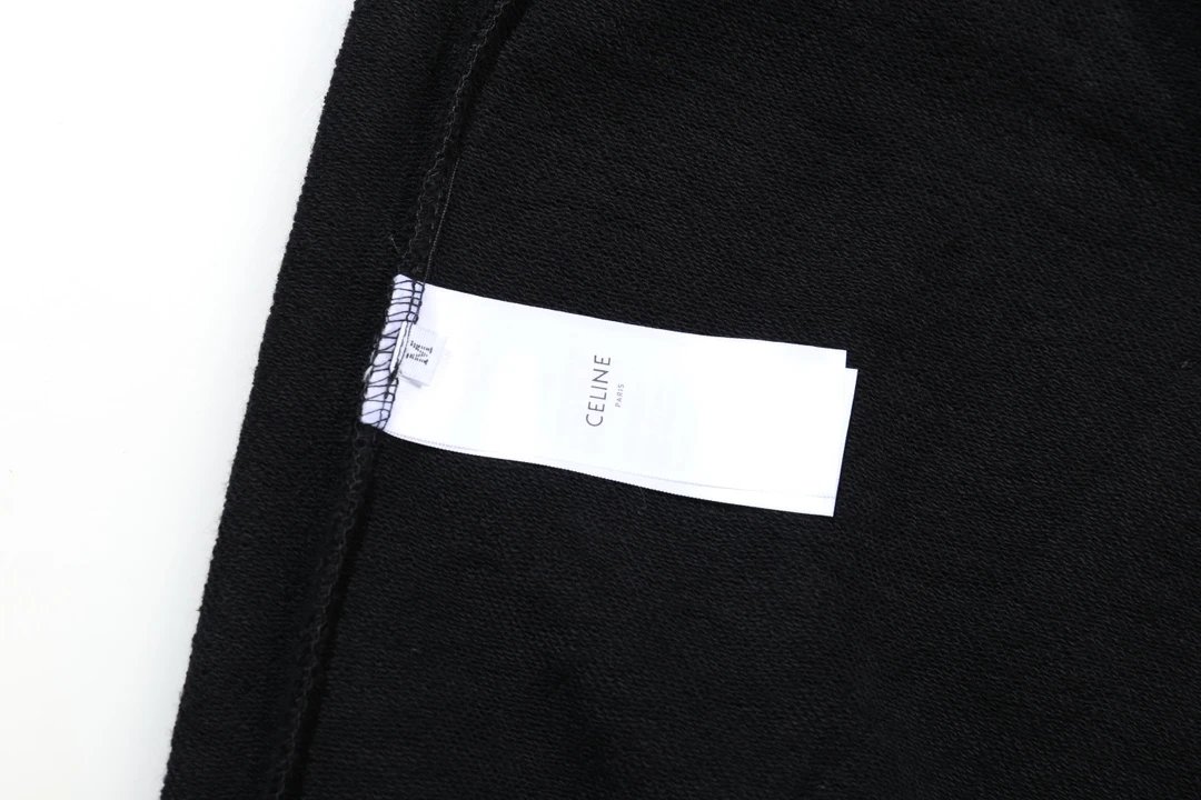 Celine Logo Hoodie Black - 10